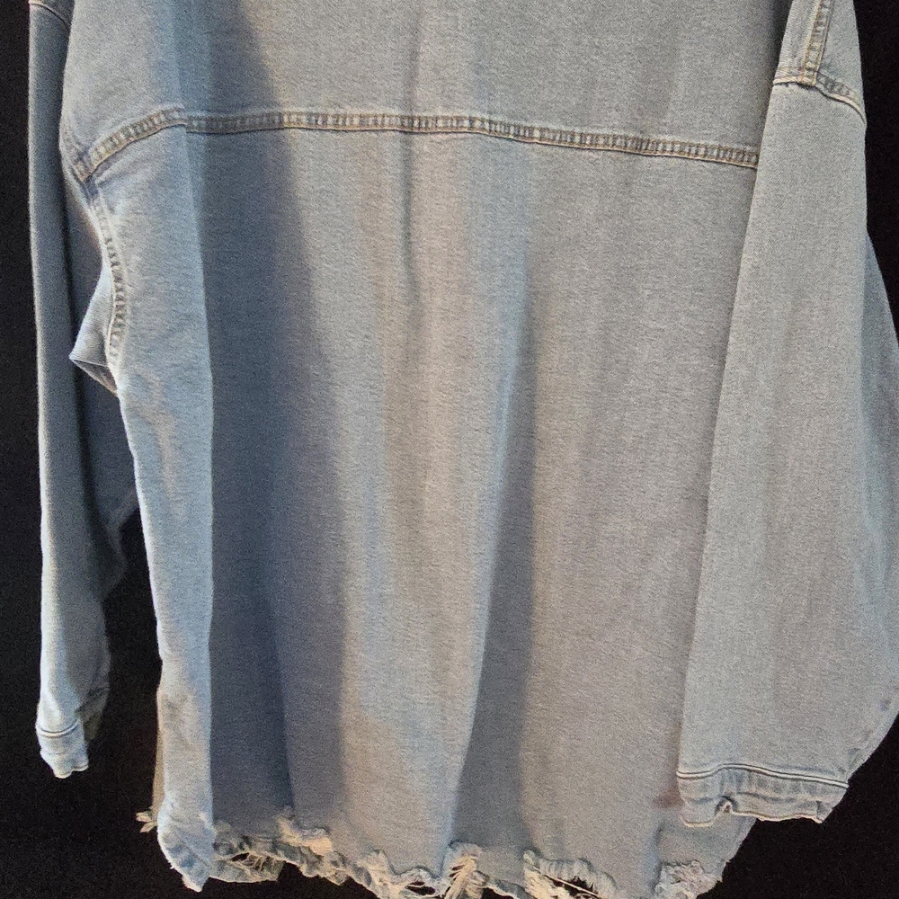 Blue Denim Button-Up Shirt - Picture 4 of 4